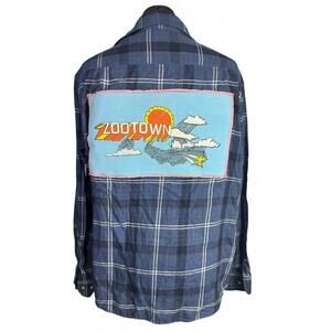ZOOTOWN Retro Sun Upcycled Flannel | Sonoma | Size L | Chill 70s Vibe